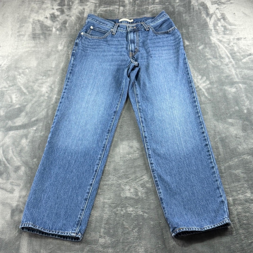 Levis '94‎ Baggy Jeans Womens 27 Medium Wash High Rise Wide Leg A3510-0008